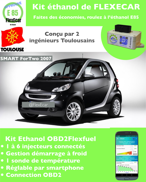 Boitier éthanol pour Smart Fortwo - Par FlexEcar