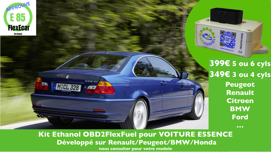 Kit Ethanol OBD2FlexFuel sur BMW série 3 E46 - par FlexEcar